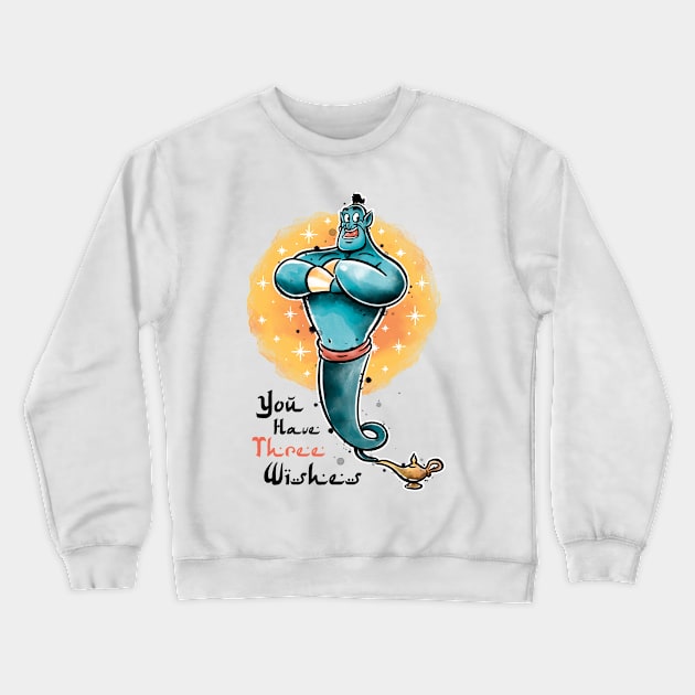 Three wishes Crewneck Sweatshirt by paulagarcia